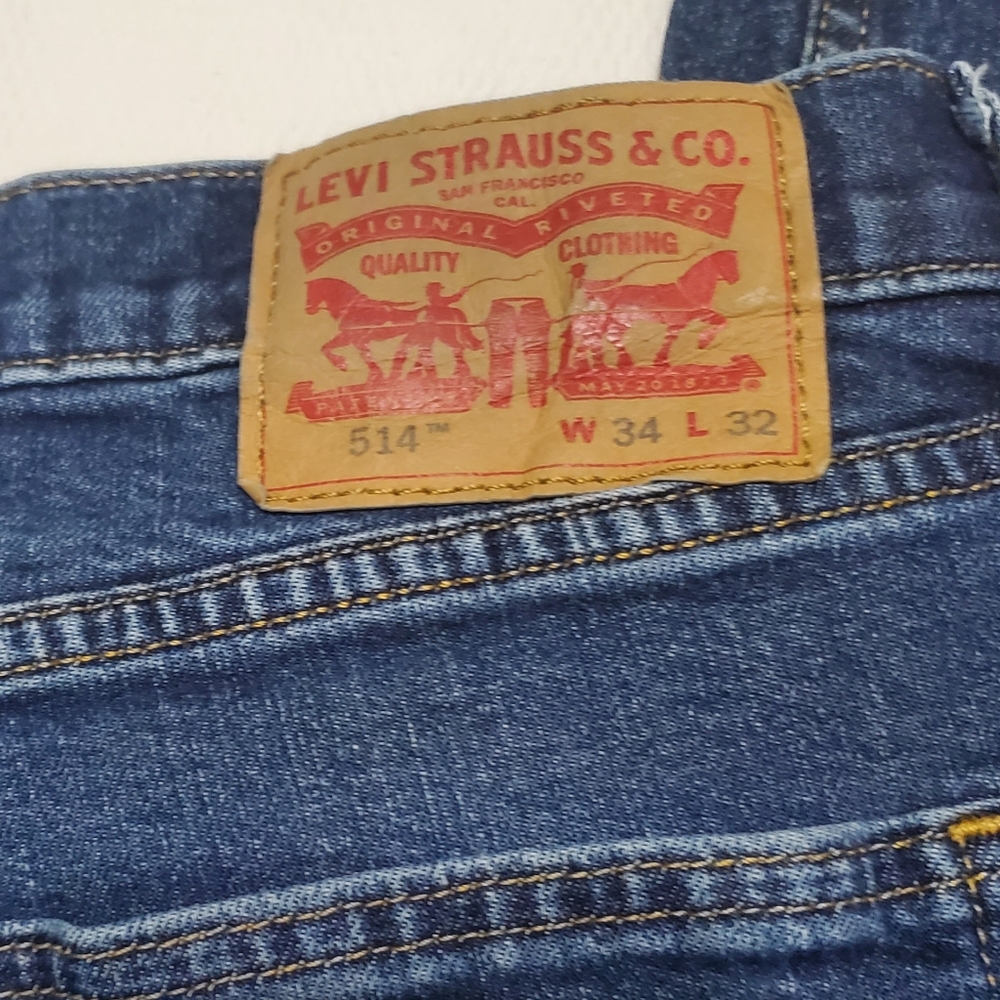 Levi's 514 Straight Fit Jeans Stretch 34 Waist - Picture 9 of 9